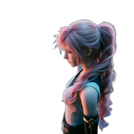 hair, dragon, face, dress transparent PNG cut-out