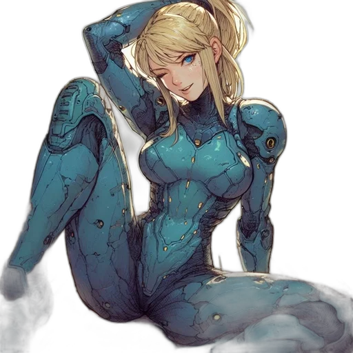 robot, comic book art, concept art, cyberpunk transparent PNG cut-out
