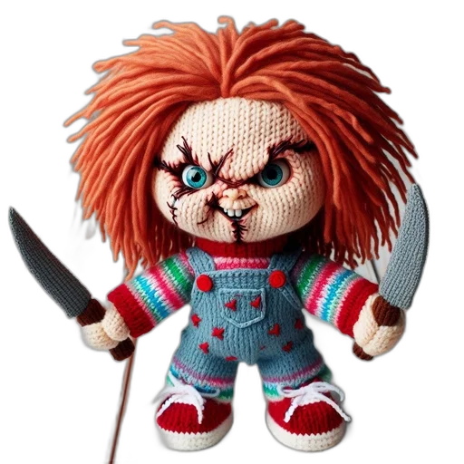concept art, handcrafted, toy, menacing transparent PNG cut-out