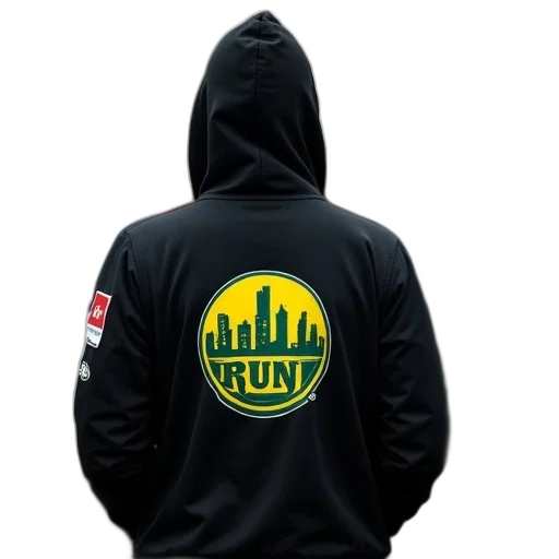 jacket, cyberpunk, person, wearing transparent PNG cut-out
