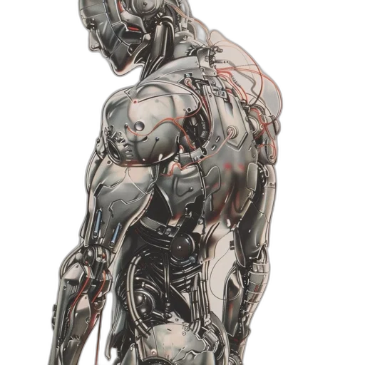 robot, creature, concept art, cyberpunk transparent PNG cut-out