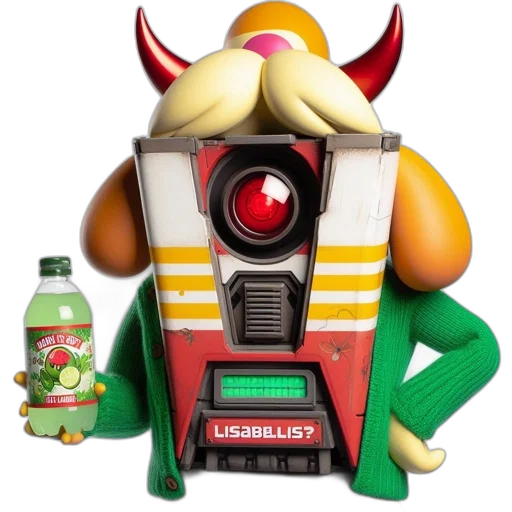 robot, bottle, jacket, concept art transparent PNG cut-out