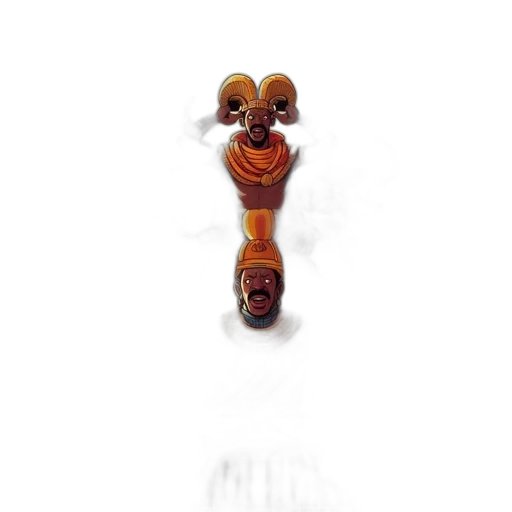 mask, staff, animal, creature transparent PNG cut-out