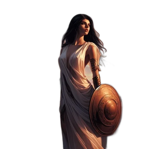dress, jewelry, sword, fantasy art transparent PNG cut-out