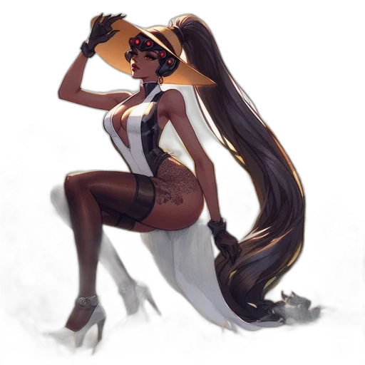 dress, hair, creature, crown transparent PNG cut-out