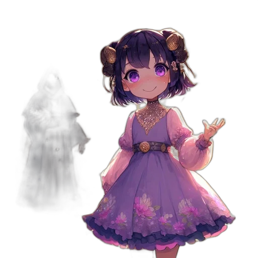 dress, creature, staff, weapon transparent PNG cut-out