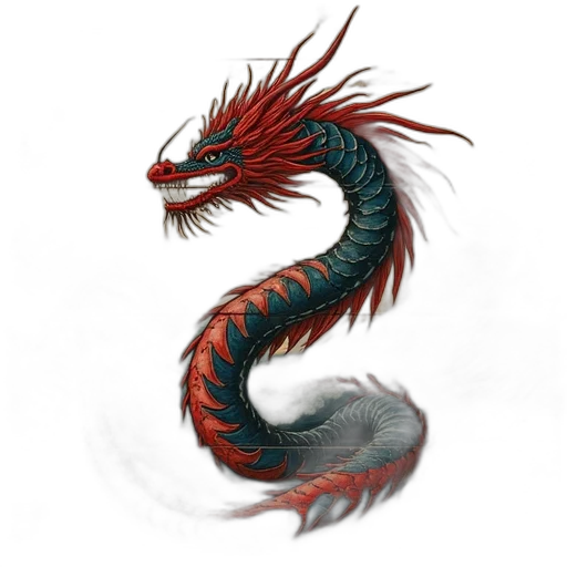 dragon, creature, staff, animal transparent PNG cut-out