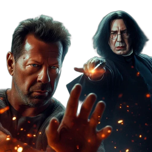 concept art, comic book art, fire, two transparent PNG cut-out