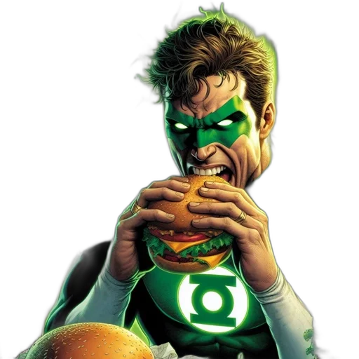food, comic book art, concept art, green transparent PNG cut-out