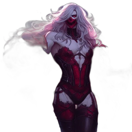 mask, dress, creature, concept art transparent PNG cut-out