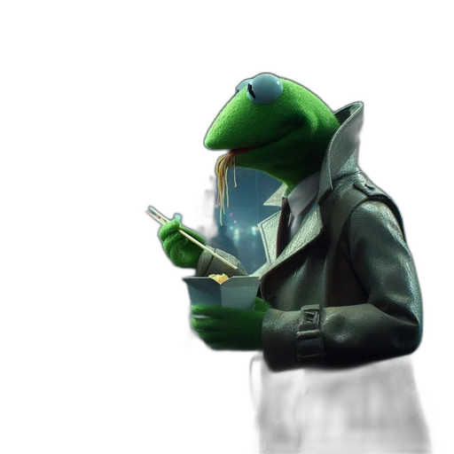 jacket, staff, dragon, mask transparent PNG cut-out
