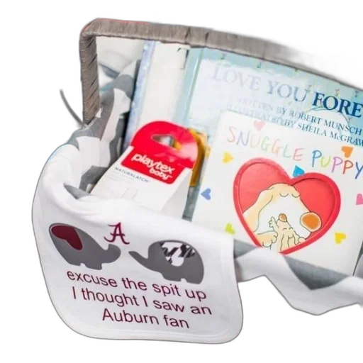 baby, gift, basket, items transparent PNG cut-out
