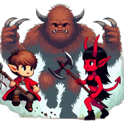 pixel art, concept art, fantasy art, comic book art transparent PNG cut-out
