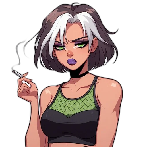 jacket, weapon, face, staff transparent PNG cut-out