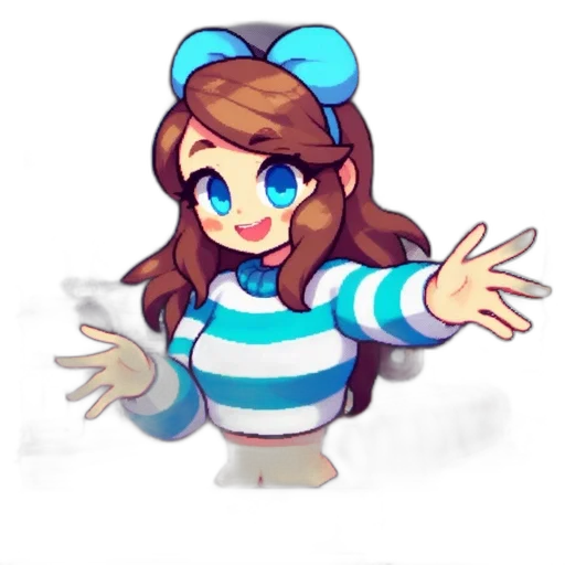staff, dress, creature, pixel art transparent PNG cut-out