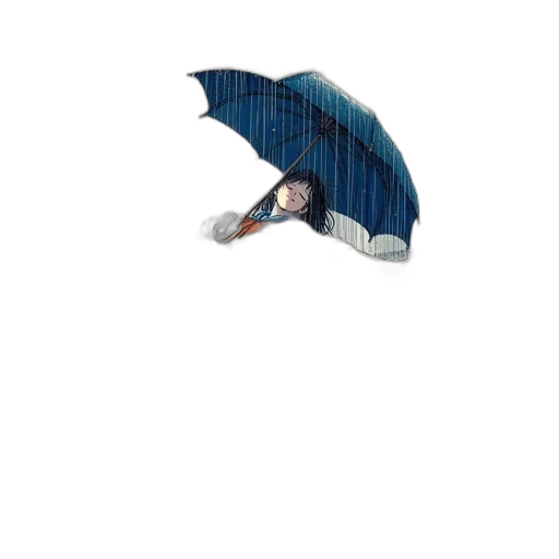 umbrella, hat, dragon, creature transparent PNG cut-out