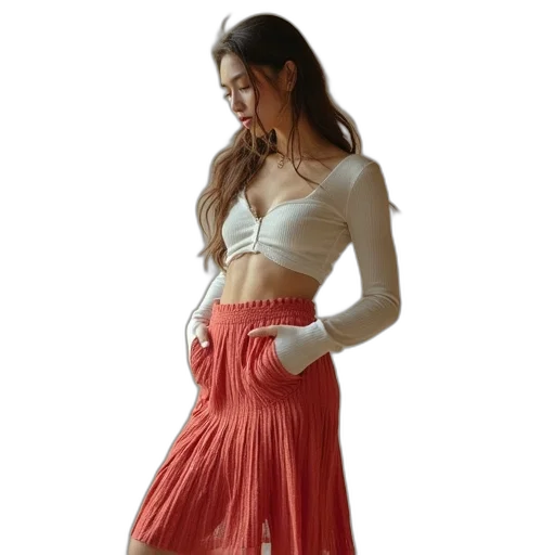 dress, jewelry, jacket, staff transparent PNG cut-out