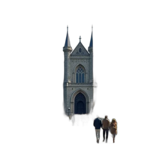 building, animal, staff, crown transparent PNG cut-out