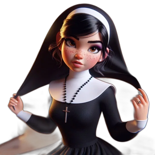 dress, 3d render, concept art, cartoon transparent PNG cut-out