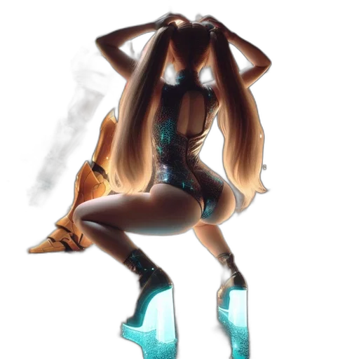 dress, robot, mask, hair transparent PNG cut-out