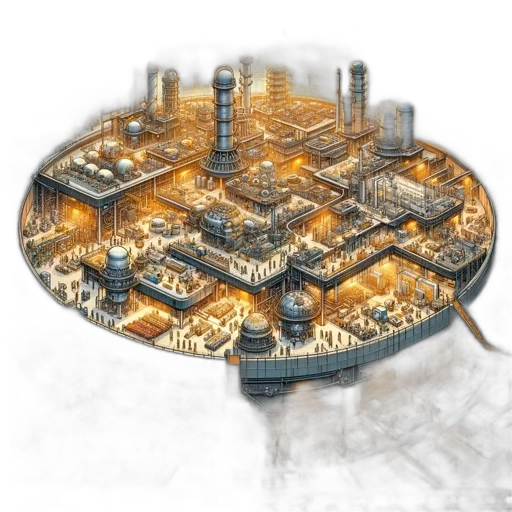 3d render, concept art, cyberpunk, intricate transparent PNG cut-out
