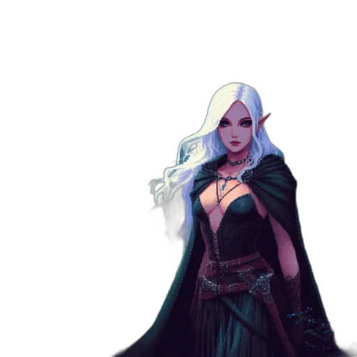 dress, fantasy art, concept art, pixel art transparent PNG cut-out