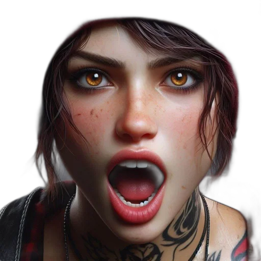 face, photorealistic, concept art, fantasy art transparent PNG cut-out