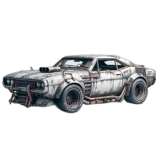 car, weapon, concept art, photorealistic transparent PNG cut-out