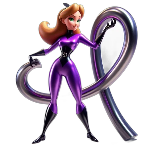 hair, robot, staff, weapon transparent PNG cut-out