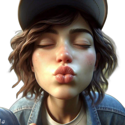 face, hat, jacket, photorealistic transparent PNG cut-out