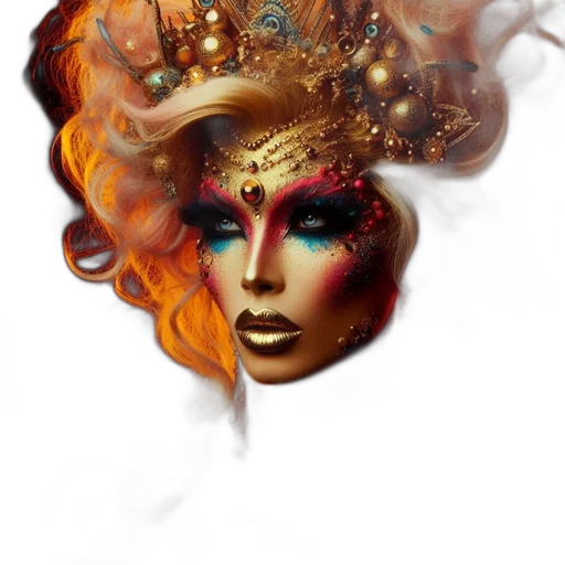 crown, mask, face, jewelry transparent PNG cut-out