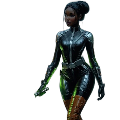 concept art, cyberpunk, comic book art, fantasy art transparent PNG cut-out