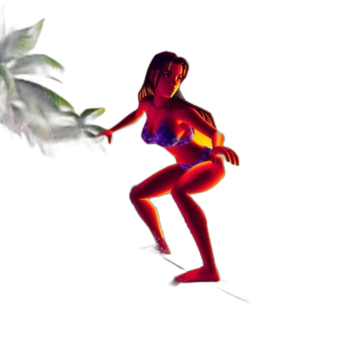 creature, vaporwave, concept art, 3d render transparent PNG cut-out