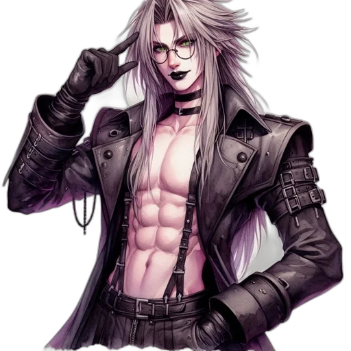 jacket, cyberpunk, concept art, pixel art transparent PNG cut-out