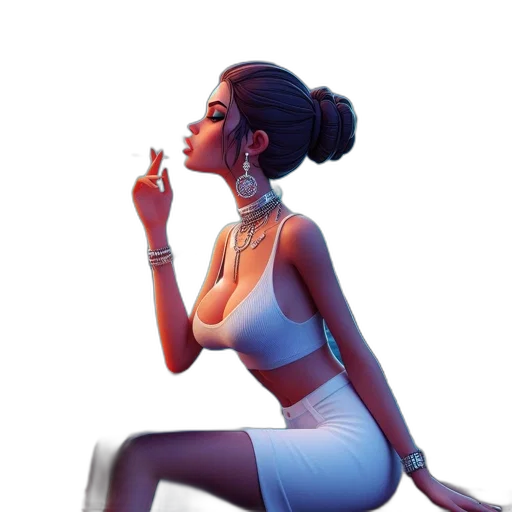 jewelry, dress, concept art, fantasy art transparent PNG cut-out
