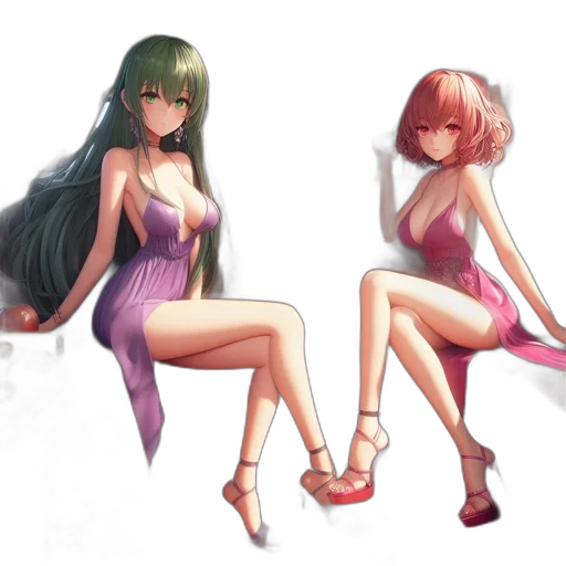 dress, concept art, fantasy art, anime transparent PNG cut-out