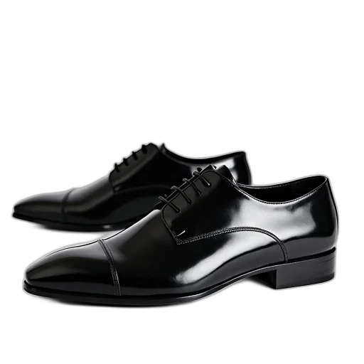 shoes, photorealistic, monochrome, pair transparent PNG cut-out