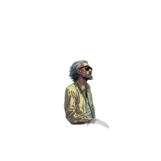 jacket, hat, face, creature transparent PNG cut-out