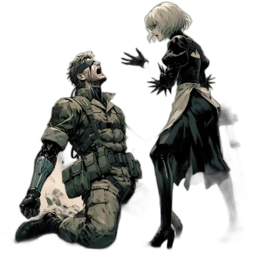 comic book art, concept art, cyberpunk, fantasy art transparent PNG cut-out