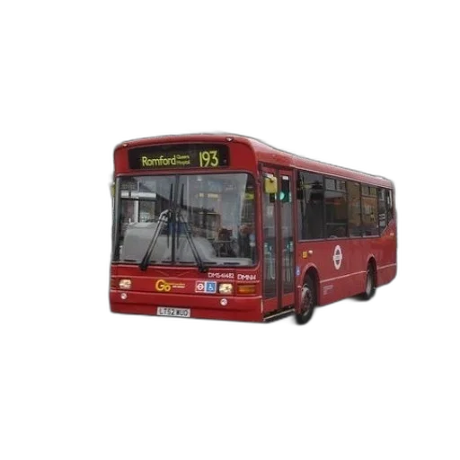 photorealistic, 3d render, red, bus transparent PNG cut-out