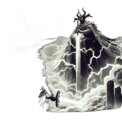 crown, dragon, sword, concept art transparent PNG cut-out
