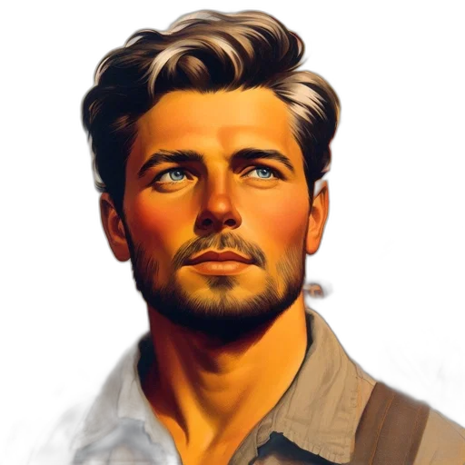 face, photorealistic, oil painting, comic book art transparent PNG cut-out