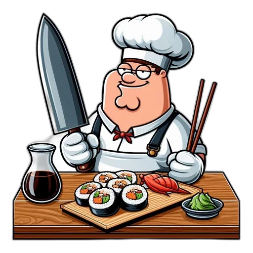 food, staff, cartoon, pixel art transparent PNG cut-out