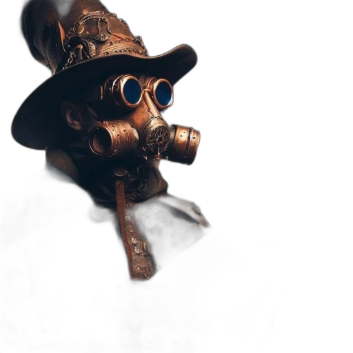 mask, hat, staff, robot transparent PNG cut-out