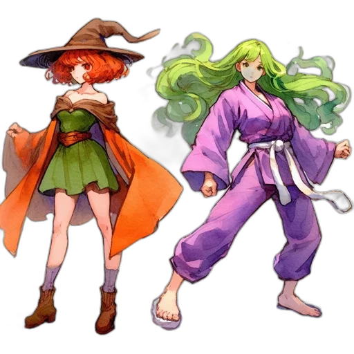 concept art, pixel art, anime, fantasy art transparent PNG cut-out