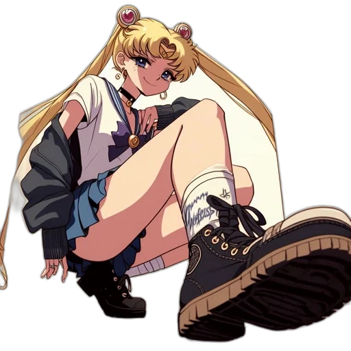 shoes, weapon, anime, pixel art transparent PNG cut-out