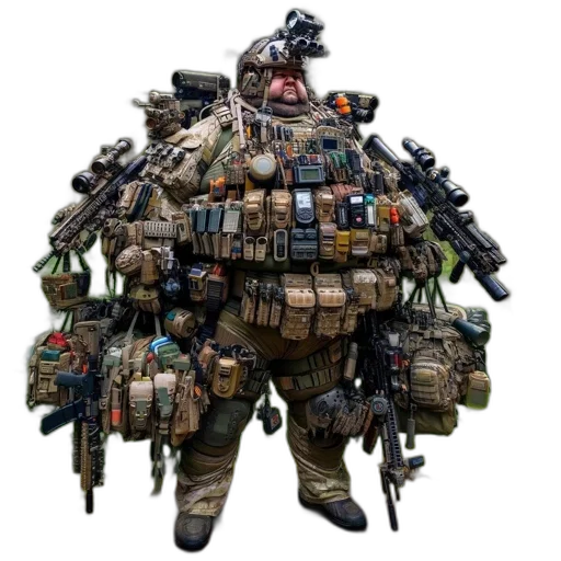 weapon, jacket, animal, staff transparent PNG cut-out