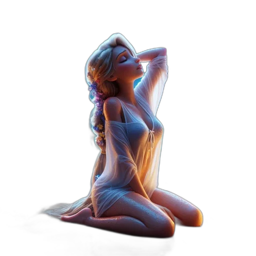 dress, concept art, 3d render, fantasy art transparent PNG cut-out
