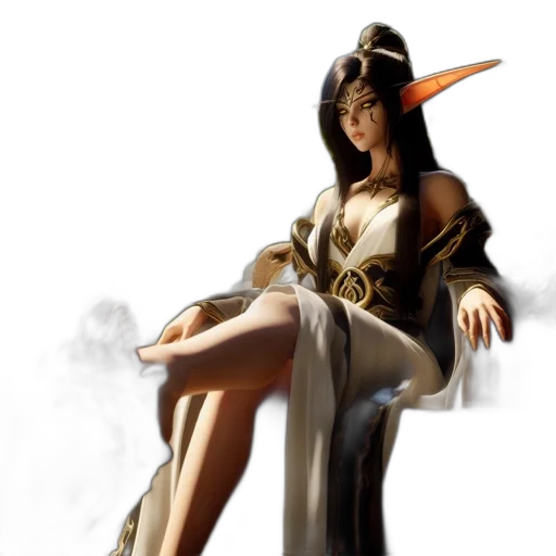 staff, dress, jewelry, fantasy art transparent PNG cut-out