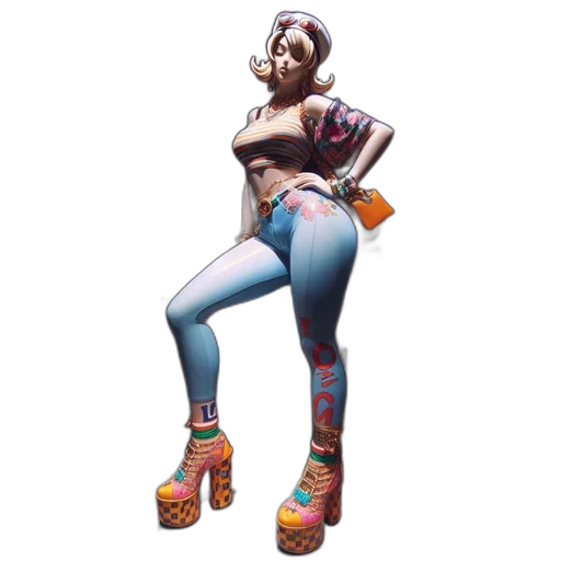 shoes, concept art, 3d render, cyberpunk transparent PNG cut-out